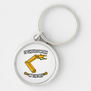 Es sollte in der Theoretiker-Hemd-Robotik-Ingenieu Schlüsselanhänger