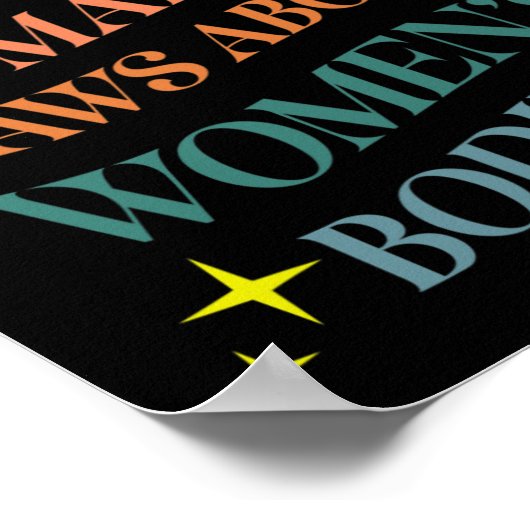 Es sollte keine Gesetze über Frauenorganisationen Poster (Ecke)