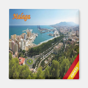 ES - Spanien - Malaga Panorama Magnet