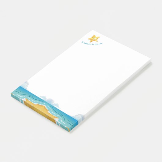 Es spielt eine Rolle, die Sternengeschichte. Post-it Klebezettel (angewinkelt)