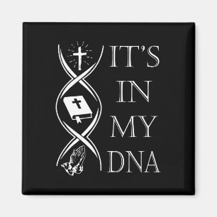 Es Steht In Meiner Dna Vertraue Gott Jesus Christl Magnet