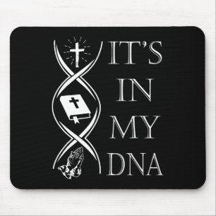 Es Steht In Meiner Dna Vertraue Gott Jesus Christl Mousepad