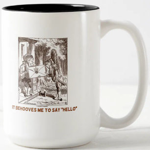 Es steht mir zu sagen Hallo Frogman Fishman Spaß Zweifarbige Tasse