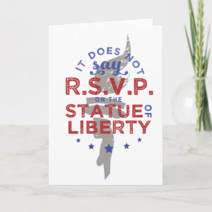 Es steht nicht RSVP auf der Freiheitsstatue Einladung
