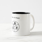 Es stellt mich Glücklich-Triathlon-Tasse her Zweifarbige Tasse (VorderseiteRechts)