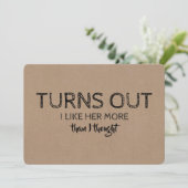 Es stellt sich heraus, dass der Vorschlag für eine Einladung (Stehend Vorderseite)