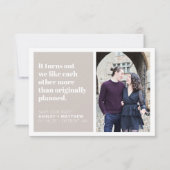 Es stellt sich heraus, dass ein tolles Zitat Hochz Einladung (Vorderseite)