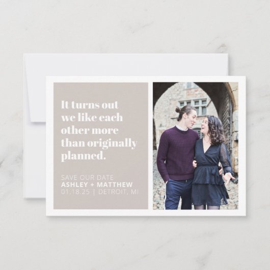 Es stellt sich heraus, dass ein tolles Zitat Hochz Einladung (Vorderseite)