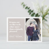 Es stellt sich heraus, dass ein tolles Zitat Hochz Einladung (Stehend Vorderseite)