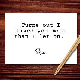 Es stellt sich heraus, dass ich dich mehr mochte,  karte