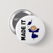 ES Strichmännchen-Abschluss GEMACHT Button (Vorne & Hinten)