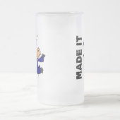 ES Strichmännchen-Abschluss GEMACHT Mattglas Bierglas (Mittel)