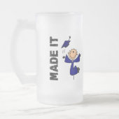 ES Strichmännchen-Abschluss GEMACHT Mattglas Bierglas (Links)