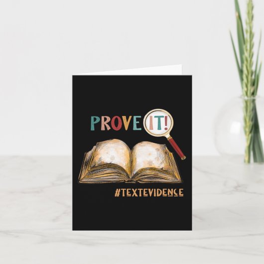 Es Text Evidence Funny Test Day Geschenke für Lehr Karte (Vorderseite)