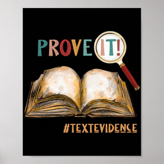 Es Text Evidence Funny Test Day Geschenke für Lehr Poster