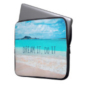 Es träumt, Hawaii Tropical Sandy Beach zu zitieren Laptopschutzhülle (Vorderseite Links)