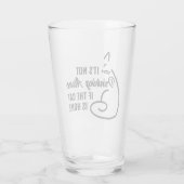 Es trinkt nicht allein, wenn die Katze Zuhause ist Glas (Rückseite)