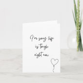 Es tut mir leid, dass das Leben gerade hart ist. Dankeskarte (Vorderseite)