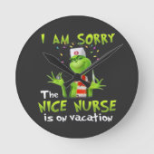 Es tut mir leid, dass die schöne Krankenschwester Runde Wanduhr (Vorderseite)