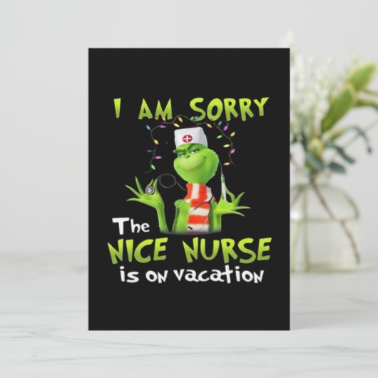 Es tut mir leid, dass die schöne Krankenschwester Save The Date (Stehend Vorderseite)