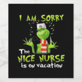 Es tut mir leid, dass die schöne Krankenschwester Weinetikett (Einzelnes Label)