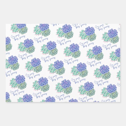 Es tut mir leid, dass diese Papierblätter erfolgre Geschenkpapier Set (Vorderseite 3)