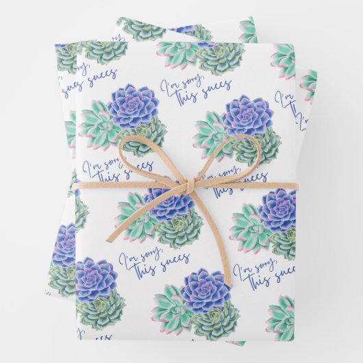 Es tut mir leid, dass diese Papierblätter erfolgre Geschenkpapier Set (Beispiel)