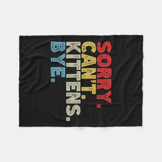 Es tut mir leid, dass es Kätzchen nicht geben kann Fleecedecke (Vorderseite (Horizontal))