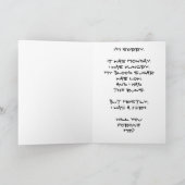 Es tut mir leid, dass ich dich verletzt habe: Ich  Karte (Innenseite)