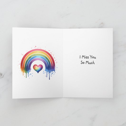 Es tut mir leid, dass ich dich vermisse | LGBTQ Ra Karte (Innenseite)