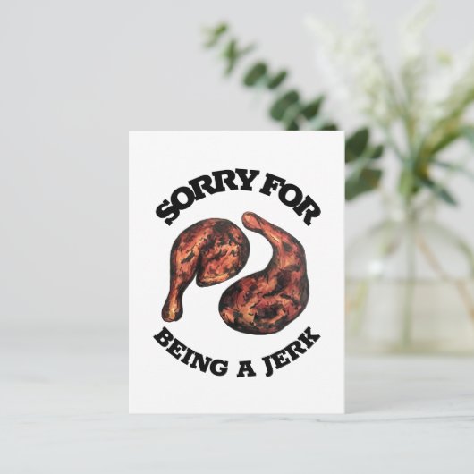 Es tut mir leid, dass ich ein jamaikanischer Hühne Postkarte (Stehend Vorderseite)