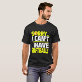 Es tut mir leid, dass ich keinen Softball-Player o T-Shirt (Vorne ganz)