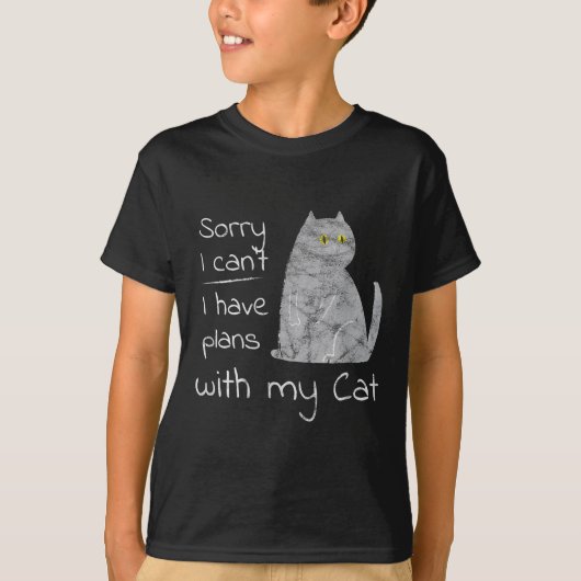 Es tut mir leid, dass ich mit meiner Katze keine P T-Shirt (Vorderseite)