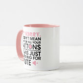 Es tut mir leid, dass ich nicht gemein war, alle T Tasse (Vorderseite Links)