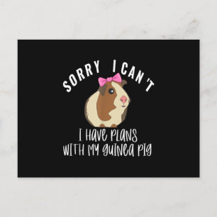 Es tut mir leid, dass ich Pläne mit meiner Guinea  Postkarte