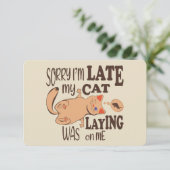 Es tut mir leid, dass ich zu spät dran bin dankeskarte (Stehend Vorderseite)