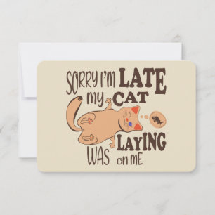 Es tut mir leid, dass ich zu spät dran bin dankeskarte