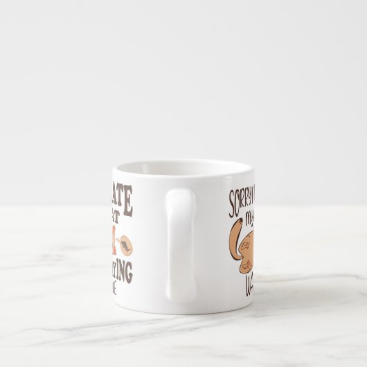 Es tut mir leid, dass ich zu spät dran bin espressotasse (Rückseite)