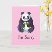 Es tut mir leid, dass Niedlich Sad Panda eine Kart Karte (Gelbe Blume)
