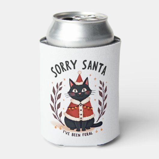 Es tut mir leid, dass Santa I Feral Black Cat Chri Dosenkühler (Kanne Vorderseite)