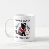 Es tut mir leid, dass Santa I Feral Black Cat Chri Kaffeetasse (Links)