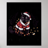 Es tut mir leid, dass Santa I Feral Black Cat Chri Poster (Vorne)
