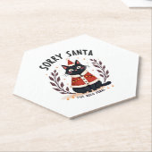 Es tut mir leid, dass Santa I Feral Black Cat Chri Untersetzer (angewinkelt)