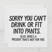 Es tut mir leid, dass Sie keine Schwangerschaft tr Einladung (Vorne/Hinten)