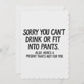 Es tut mir leid, dass Sie keine Schwangerschaft tr Einladung (Vorne/Hinten)