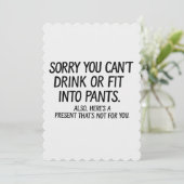 Es tut mir leid, dass Sie keine Schwangerschaft tr Einladung (Stehend Vorderseite)