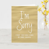 Es tut mir leid, dass Sie Sand in Ihrer Vagina hab Karte (Gelbe Blume)