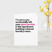 Es tut mir leid, dass Sie sich in die Höschen gefü Karte (Gelbe Blume)