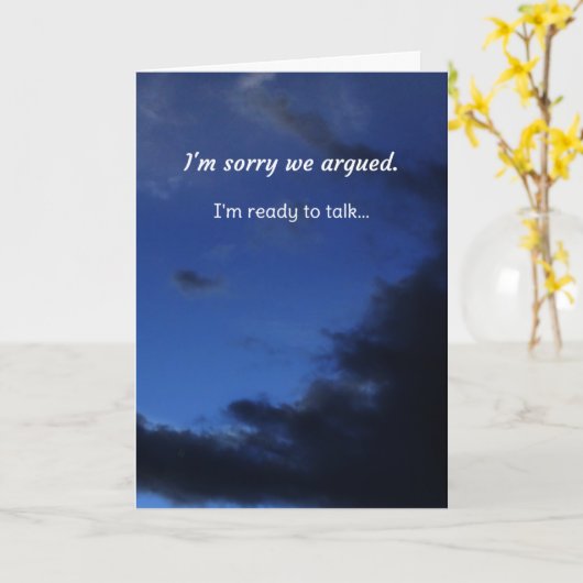 Es tut mir leid, dass wir argumentiert haben... Be Karte (Gelbe Blume)