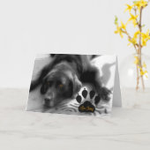 Es tut mir leid Funny Verse mit Niedlichem Labrado Karte (Gelbe Blume)